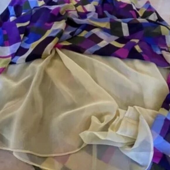 Moda International Women's Multi Color Halter Deep V-Neck Maxi Dress SZ S/P - Picture 7 of 9